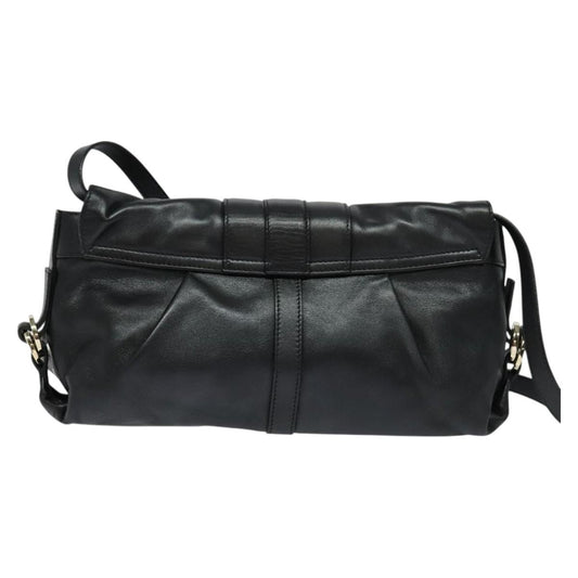 Bvlgari Chandra Flap Shoulder Bag Leather, BLACK, LEATHER, Shoulder bag