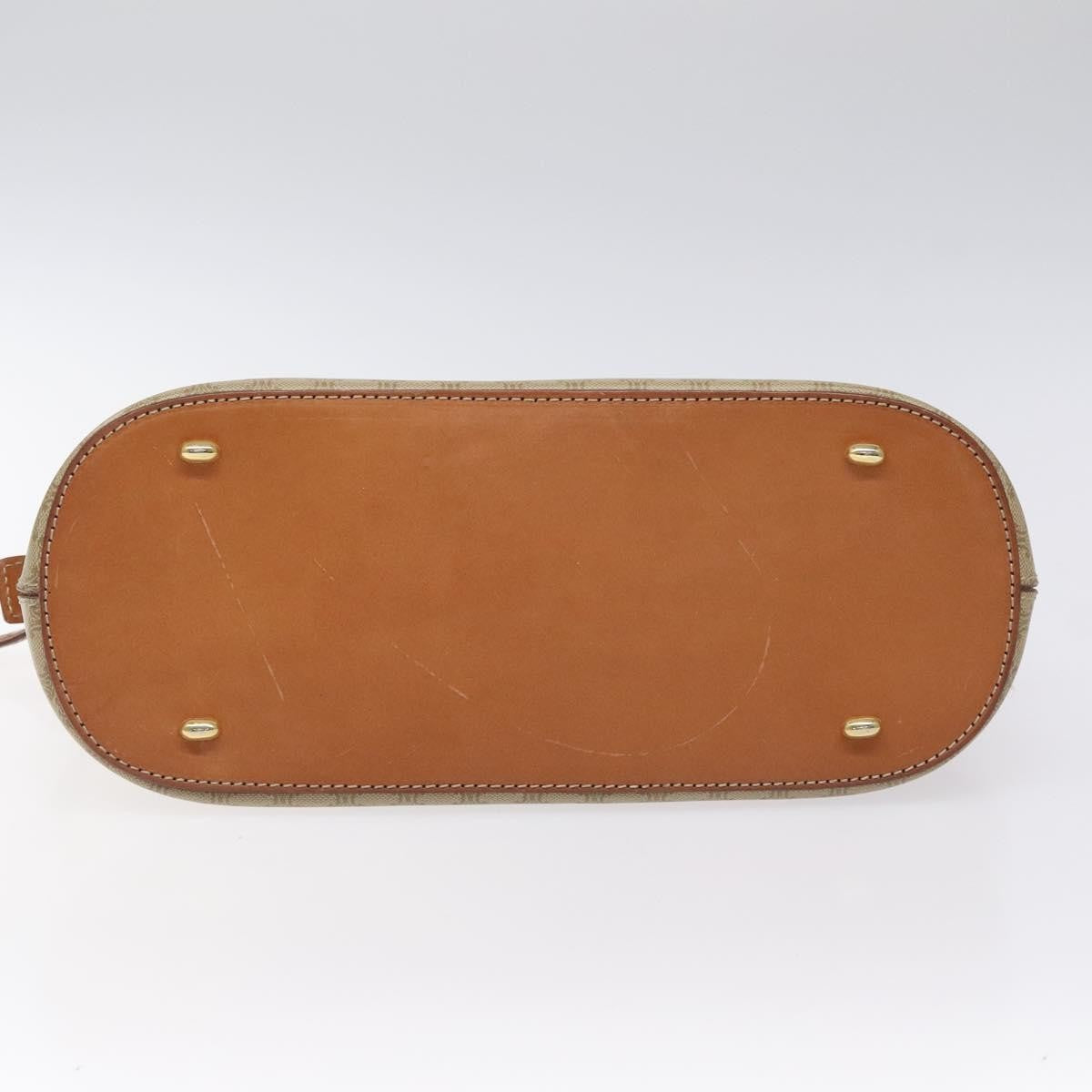 Celine Vintage Macadam Handbag Canvas and Leather, Beige, Canvas, Handbag