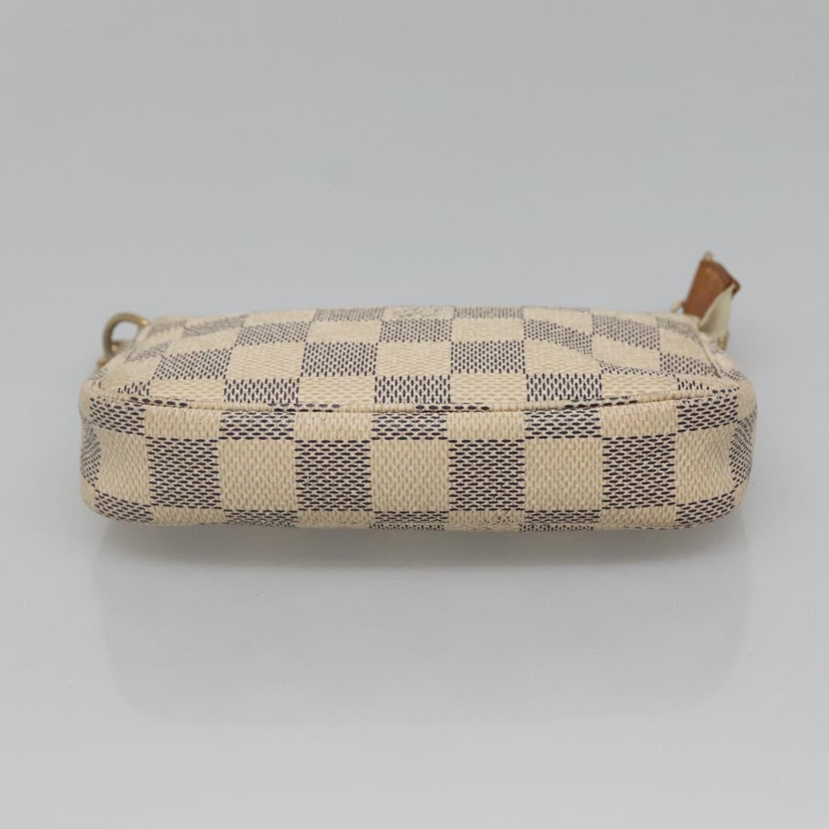Louis Vuitton Pochette Accessoires Damier, WHITE, CANVAS, Clutche & pouche