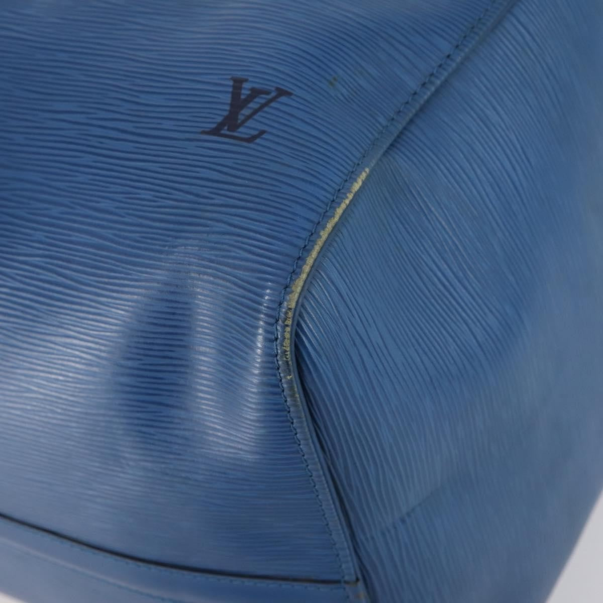 Louis Vuitton Keepall Bag Epi Leather, BLUE, LEATHER, Travel bag