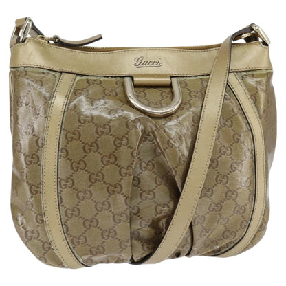 Gucci D Ring Messenger Bag GG Coated Canvas, GOLD, CANVAS, Shoulder bag