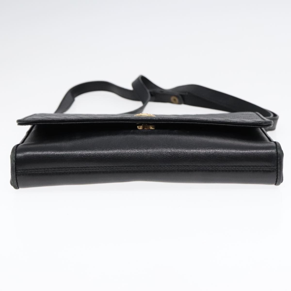 Celine Vintage Flap Shoulder Bag Leather, BLACK, LEATHER, Shoulder bag