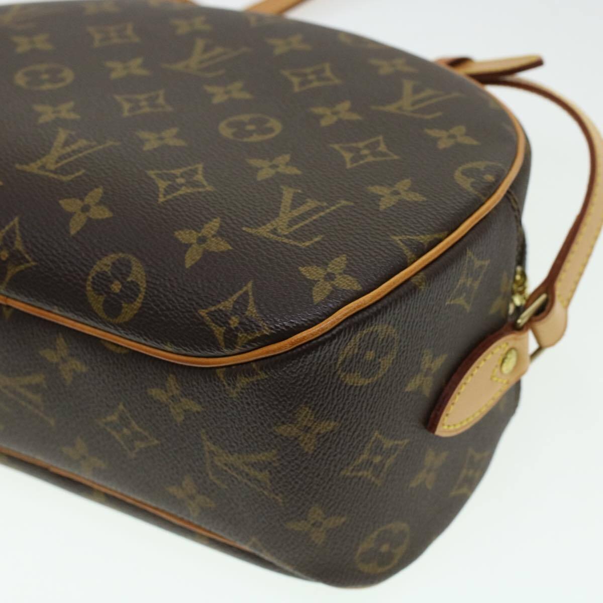 Louis Vuitton Blois Handbag Monogram Canvas, BROWN, CANVAS, Handbag
