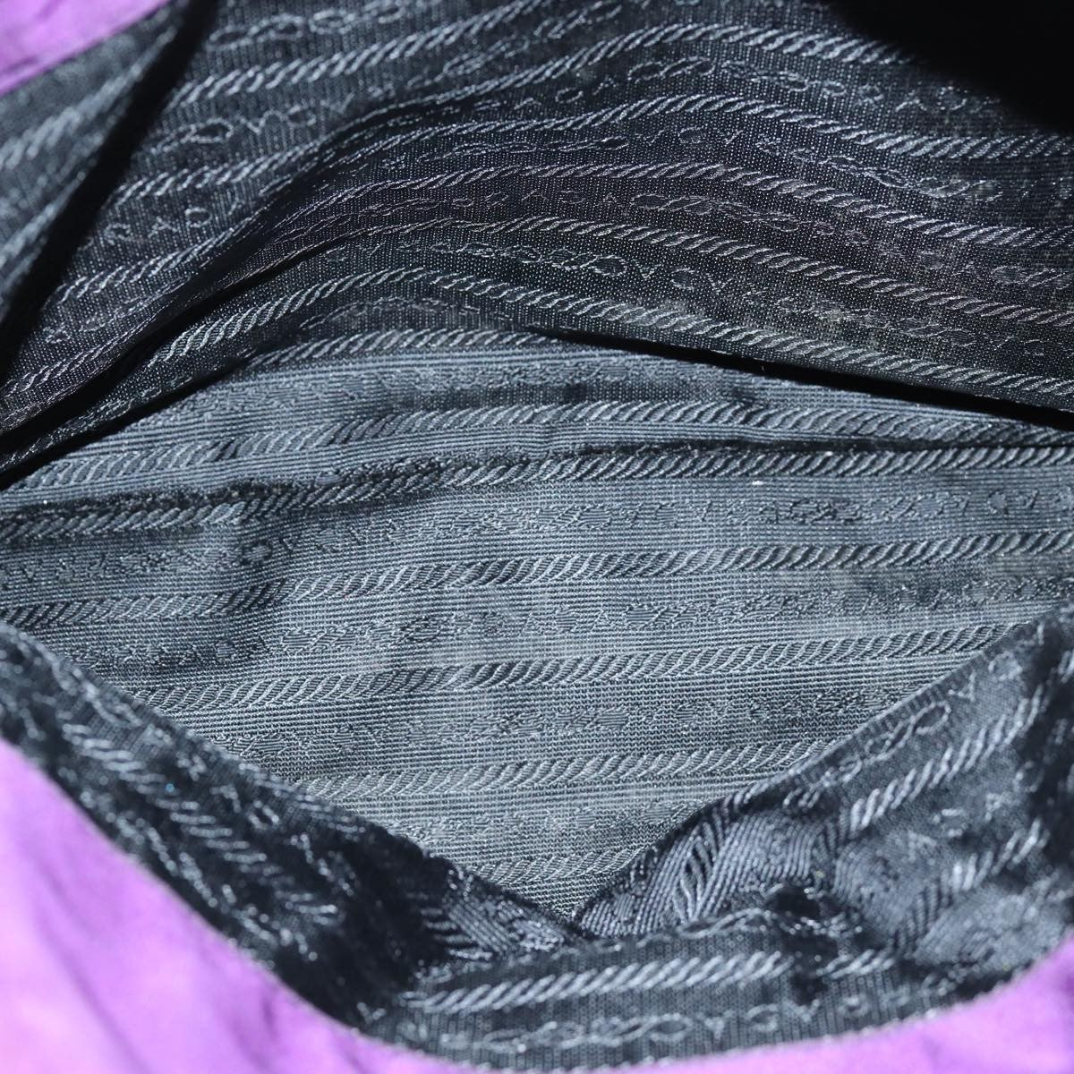 Prada Convertible Chain Tote Quilted Tessuto, PURPLE, NYLON, Shoulder bag