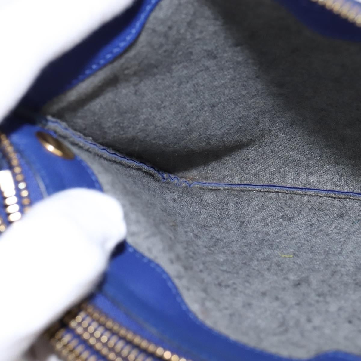 Celine Trio Crossbody Bag Leather, BLUE, LEATHER, Crossbody bag