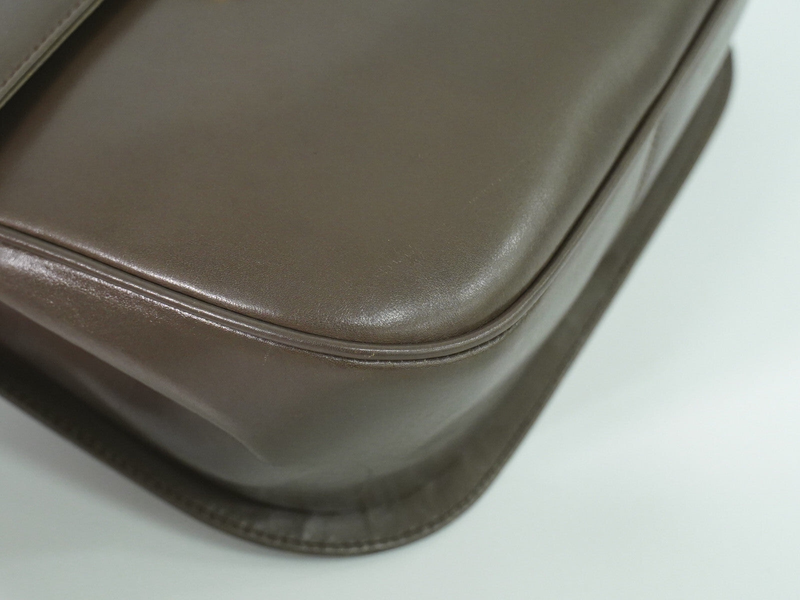 Salvatore Ferragamo Gancini Shoulder Bag Leather, BROWN, LEATHER, Shoulder bag