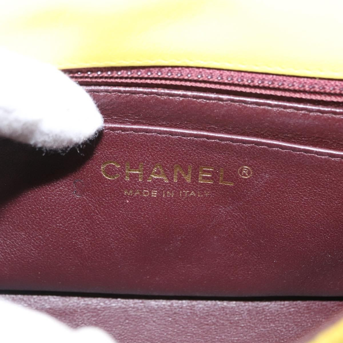 Chanel Chic With Me Flap Bag Quilted Jersey, YELLOW, COTTON, Shoulder bag