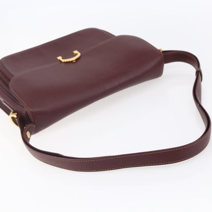 cartier Must de Cartier Shoulder Bag Leather, BURGUNDY, LEATHER, Shoulder bag