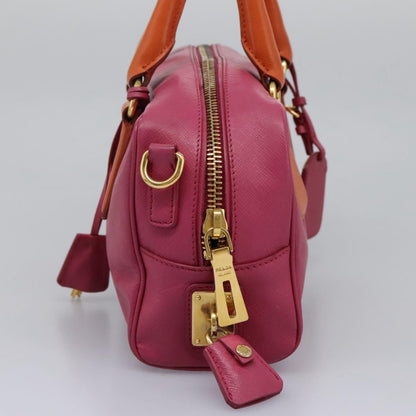 Prada Vintage Bauletto Bag Leather, PINK, LEATHER, Handbag