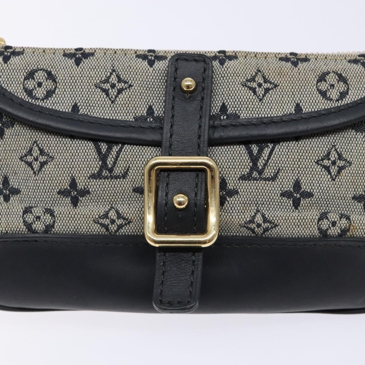 Louis Vuitton Anne Sophie Clutch Mini Lin, BLUE, CANVAS, Clutche & pouche