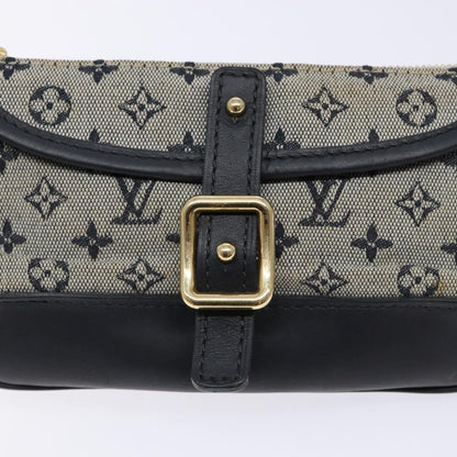 Louis Vuitton Anne Sophie Clutch Mini Lin, BLUE, CANVAS, Clutche & pouche