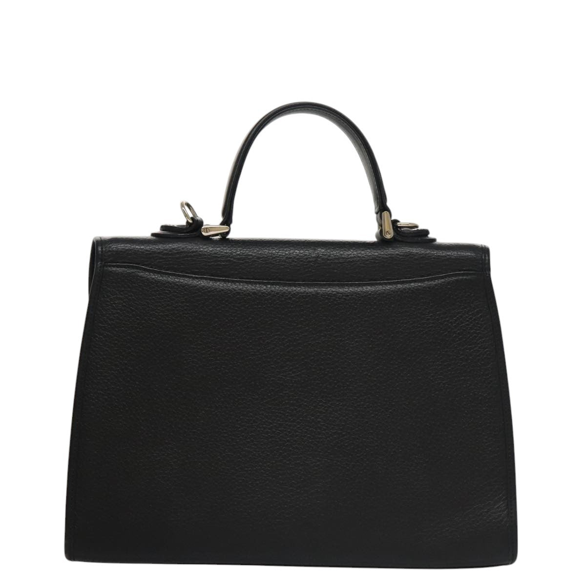 Burberry Vintage Handbag Leather, BLACK, LEATHER, Handbag