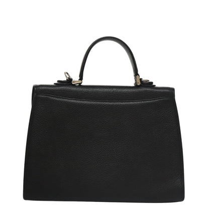 Burberry Vintage Handbag Leather, BLACK, LEATHER, Handbag