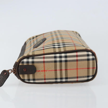 Burberry Nova check Pochette Canvas, BEIGE, CANVAS, Clutche & pouche