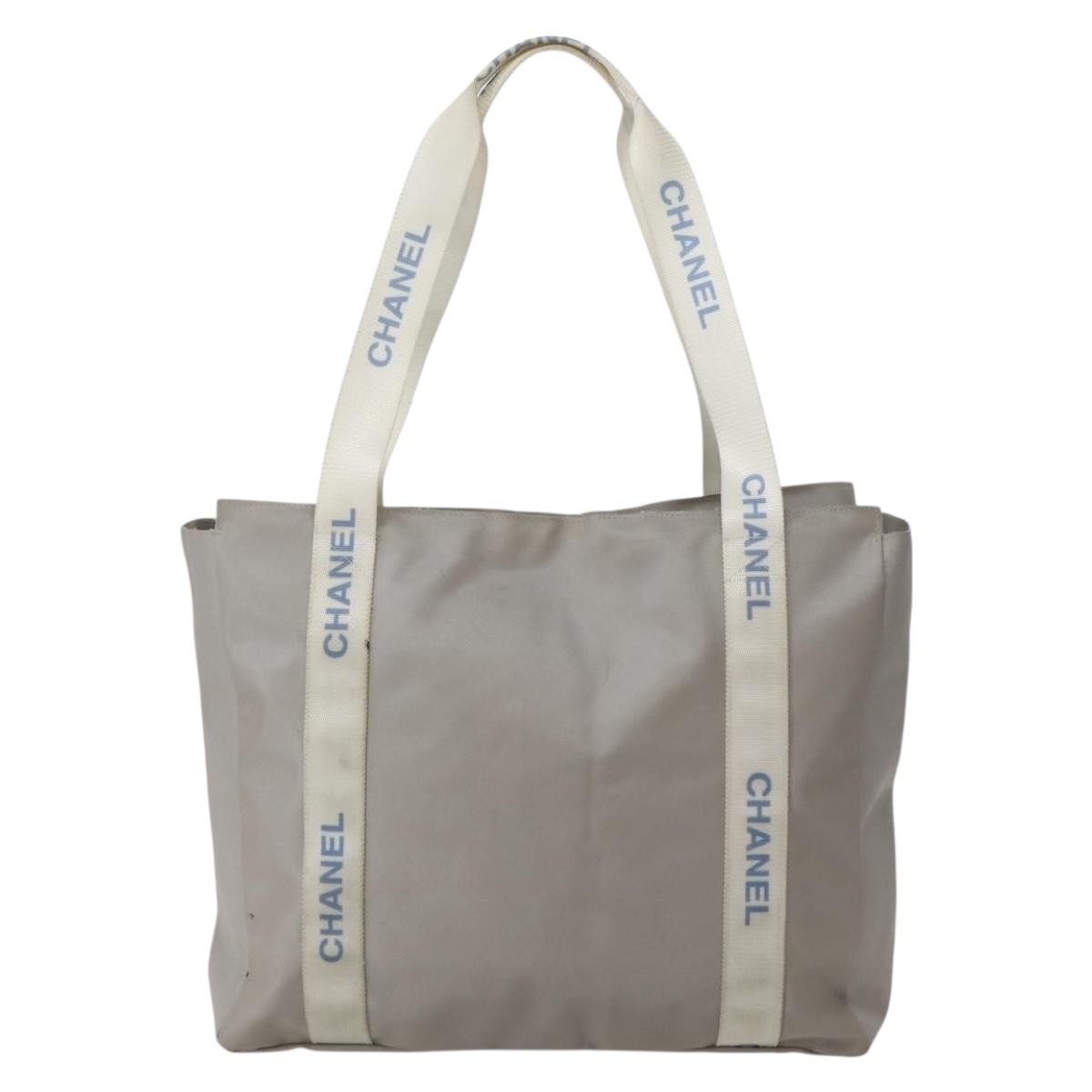 Chanel Sport Line Tote bag Nylon, Gray, Nylon, Tote Bag