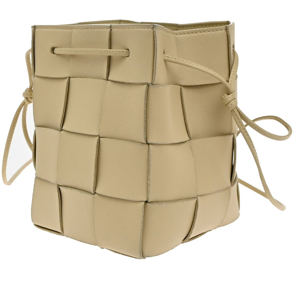 Bottega Veneta Cassette Bucket Bag Maxi Intrecciato Leather, BEIGE, LEATHER, Shoulder bag