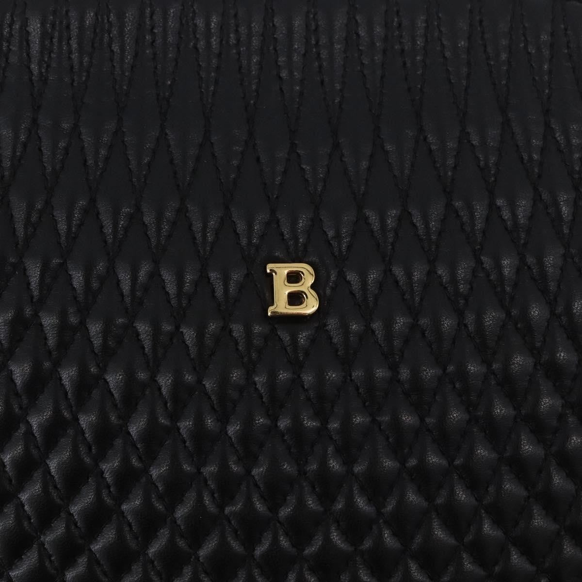 Bally Vintage Chain Shoulder Bag Quilted Leather, Black, Leather, Shoulder Bag