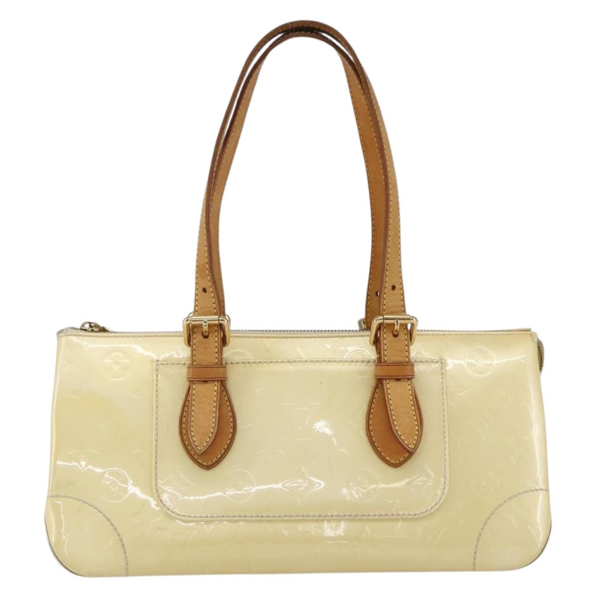 Louis Vuitton Rosewood Avenue Handbag Monogram Vernis, BEIGE, PATENT_LEATHER, Handbag