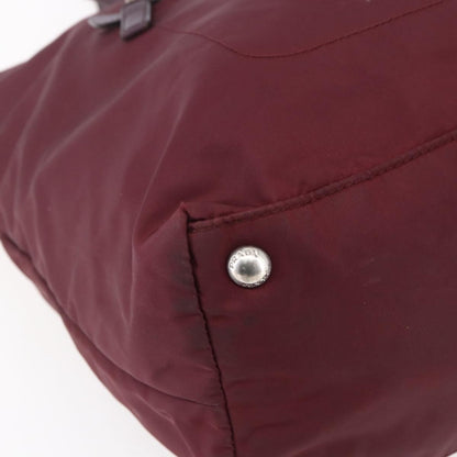 Prada Vintage Zip Tote Tessuto, BURGUNDY, NYLON, Tote bag