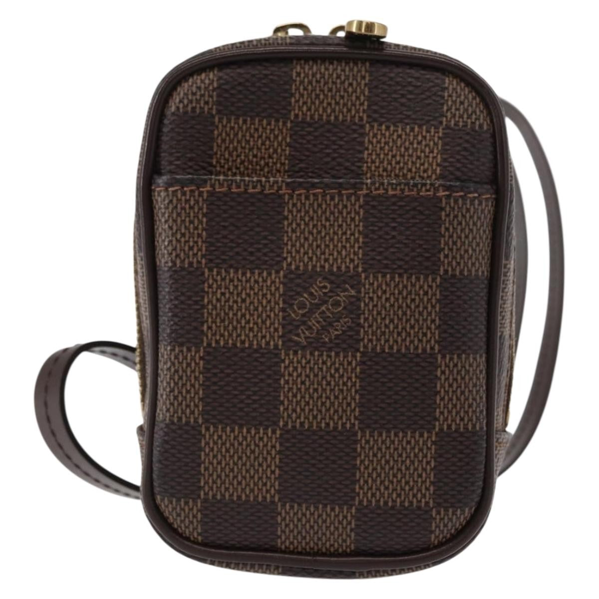 Louis Vuitton Etui Okapi Camera Case Damier, BROWN, CANVAS, Clutche & pouche