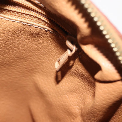 Celine Macadam Handbag Macadam with leather, BROWN, CANVAS, Handbag