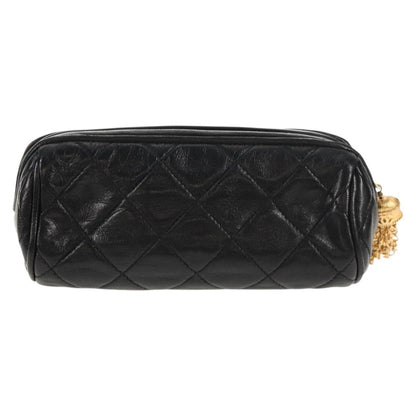 Chanel Vintage Clutch Leather, BLACK, LEATHER, Clutche & pouche