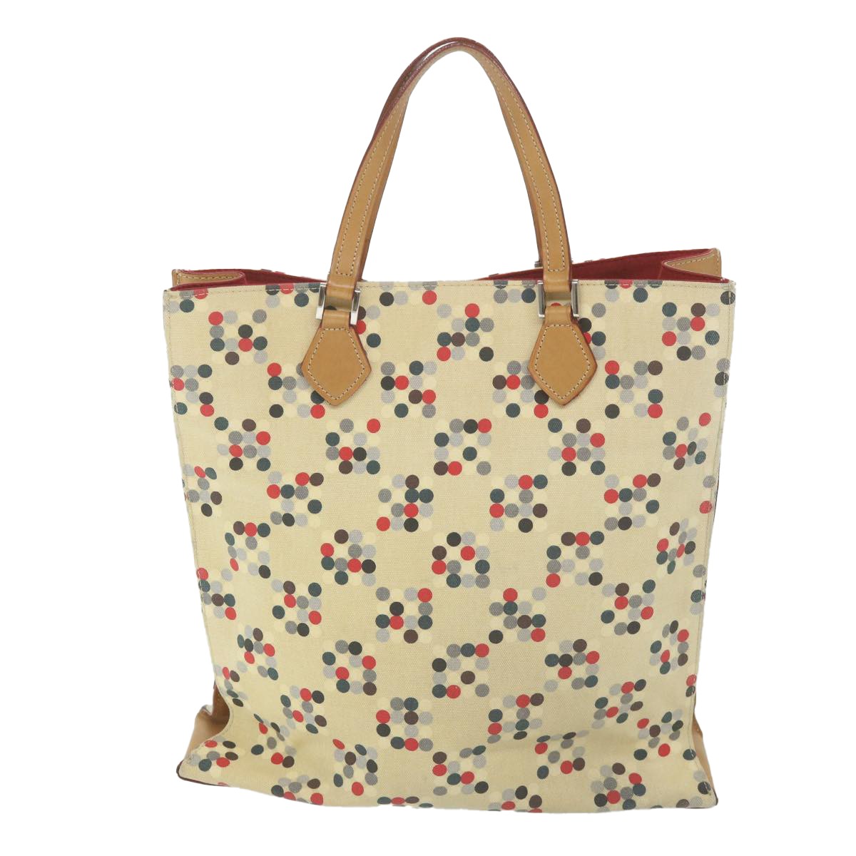Burberry Open Tote Printed Canvas, BEIGE, CANVAS, Tote bag