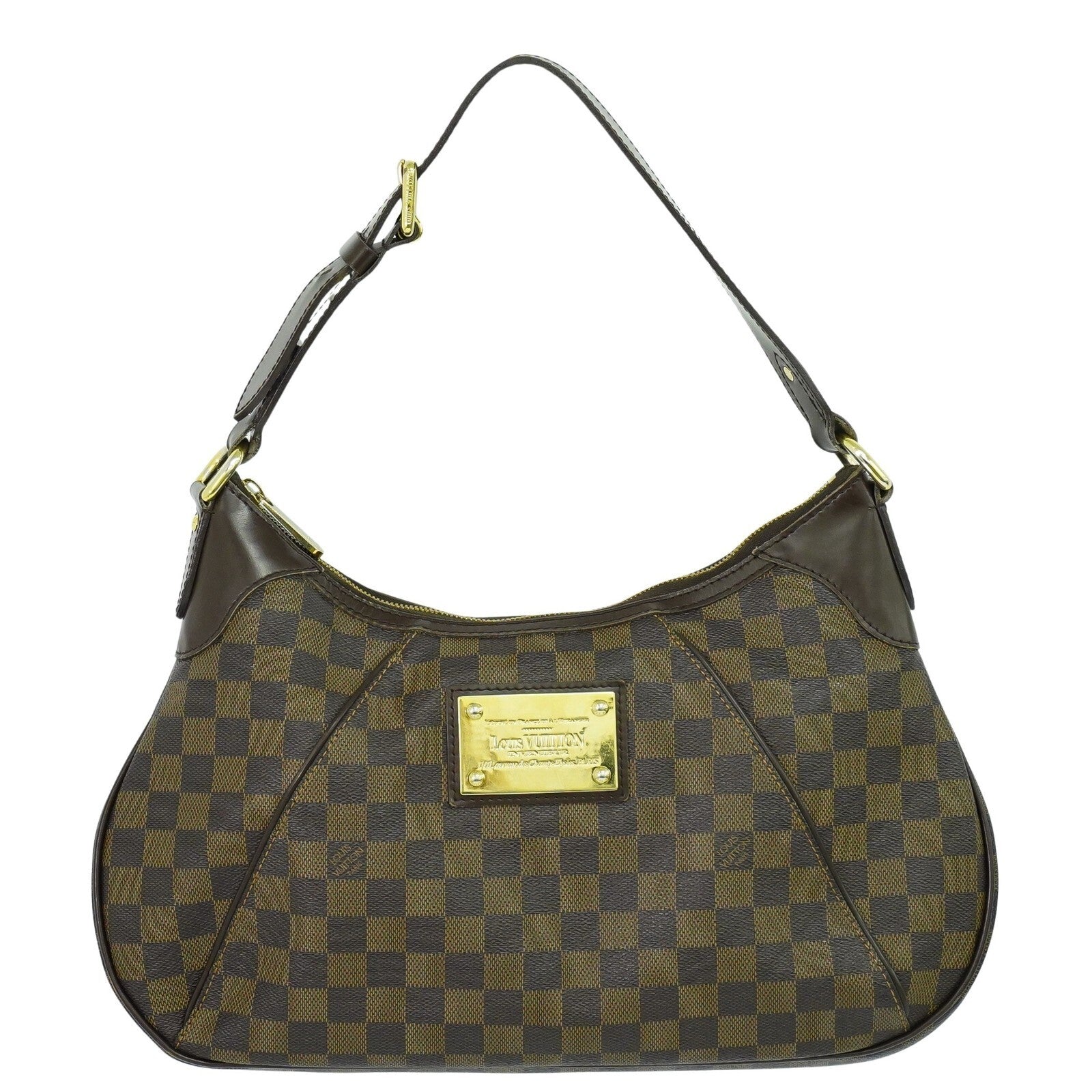 Louis Vuitton Thames Handbag Damier, BROWN, CANVAS, Handbag