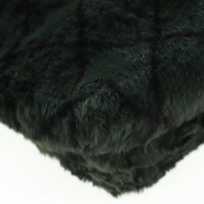 Chanel Vintage CC Chain Tote Printed Lapin Fur, GREEN, FAUX_FUR, Tote bag