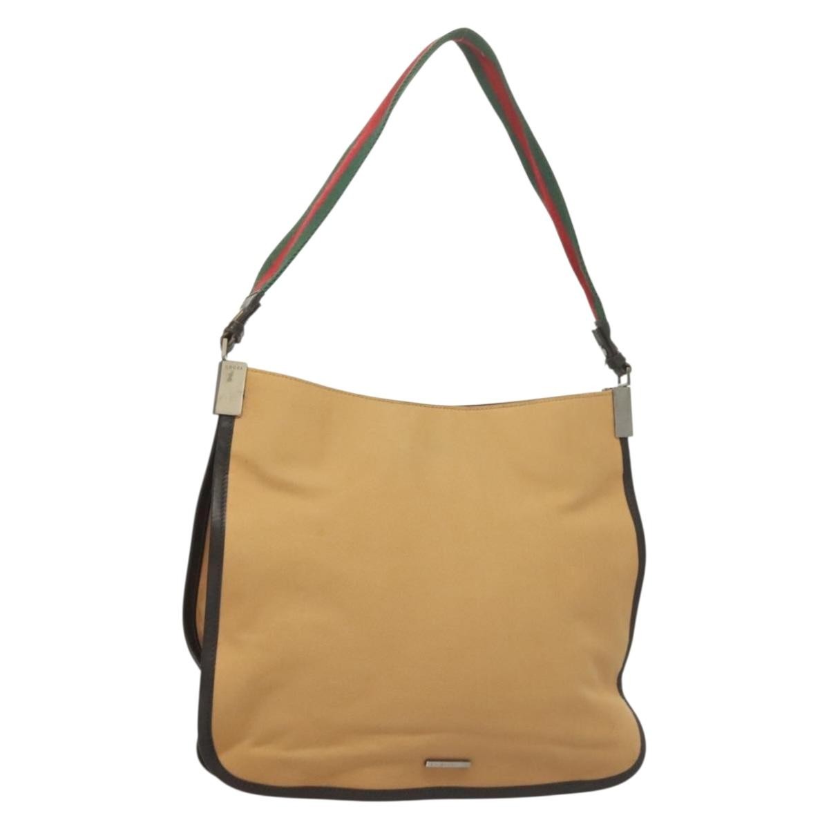 Gucci Sherry line shoulder bag Canvas, BEIGE, CANVAS, Shoulder bag