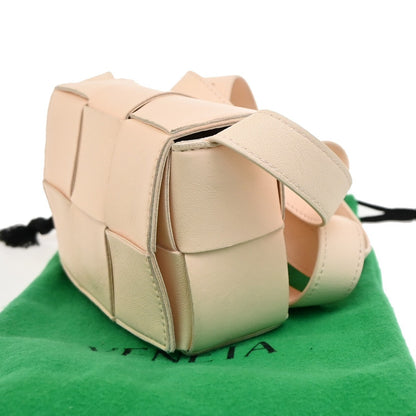 Bottega Veneta Cassette Crossbody Bag Padded Maxi Intrecciato Leather, PINK, LEATHER, Crossbody bag