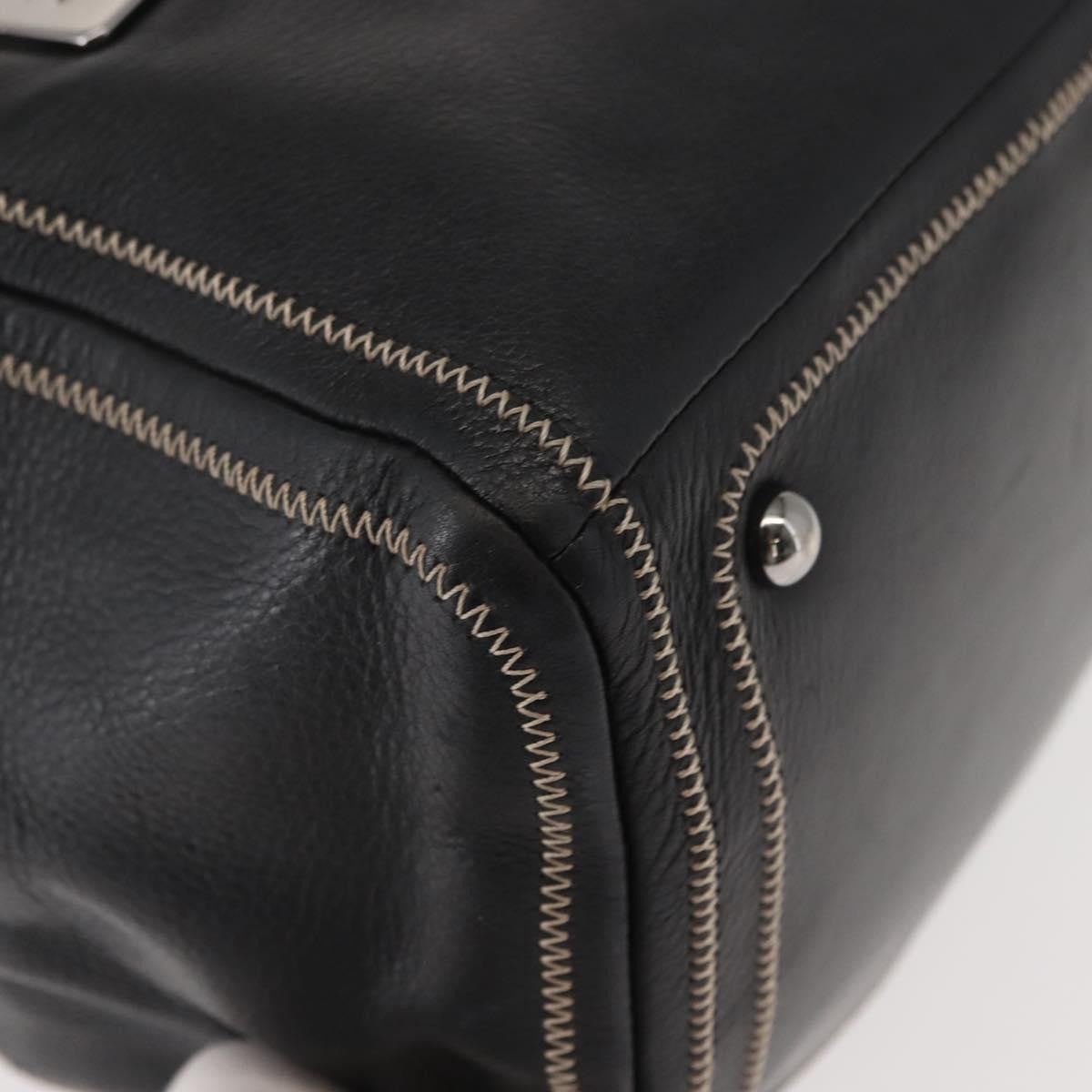 Chanel CC Bowler Quilted Caviar, BLACK, LEATHER, Handbag