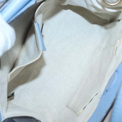 Gucci GG Ribbon Tote Leather, BLUE, LEATHER, Shoulder bag