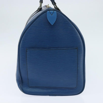Louis Vuitton Keepall Bag Epi Leather, BLUE, LEATHER, Travel bag