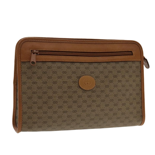 Gucci Micro GG canvas clutch bag Canvas, BEIGE, CANVAS, Clutche & pouche