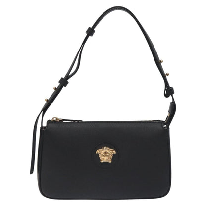 Versace Medusa Shoulder Bag Leather, BLACK, LEATHER, Shoulder bag