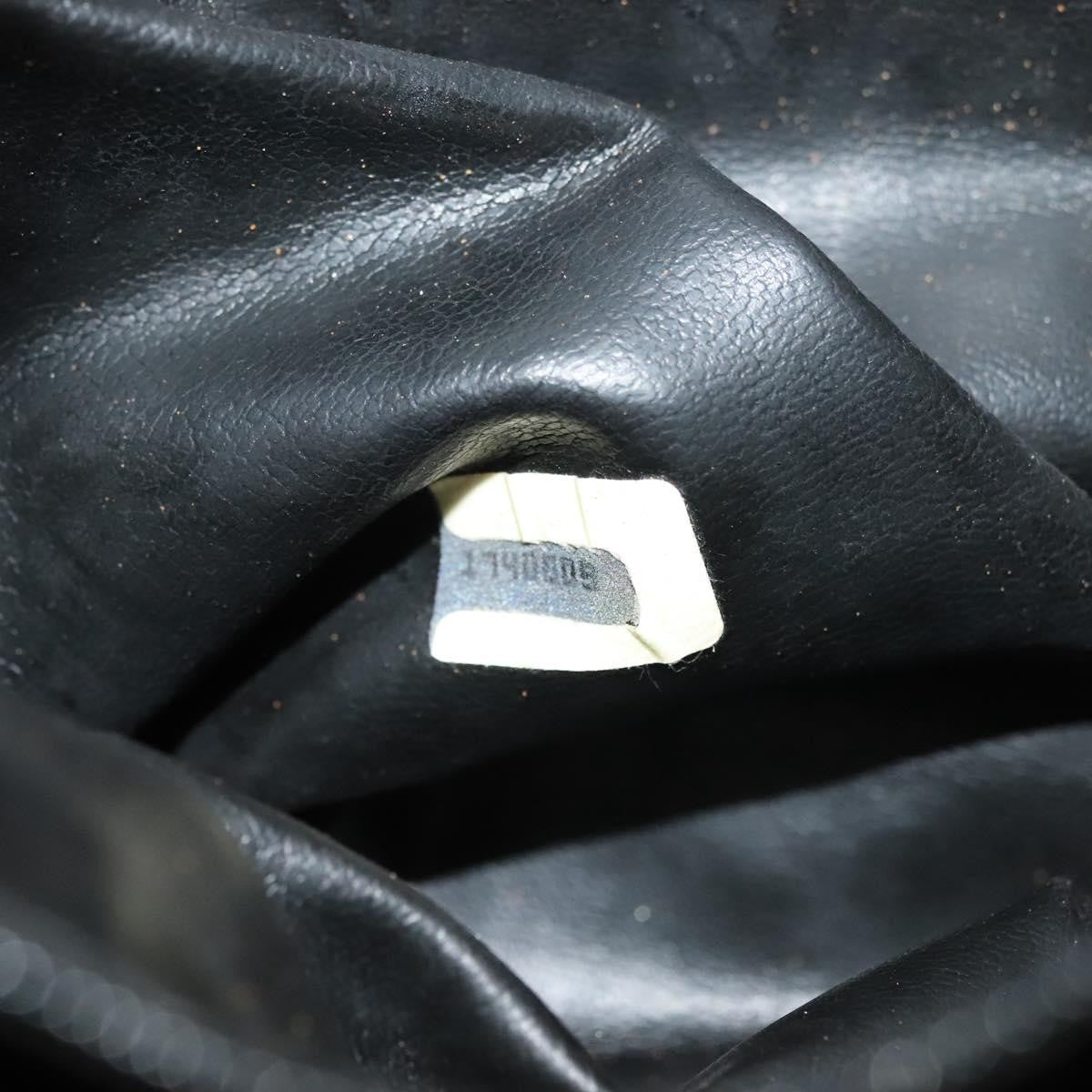 Chanel Vintage Drawstring Chain Bucket Bag Quilted Canvas, BLACK, CANVAS, Shoulder bag