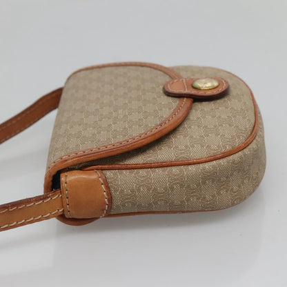 Celine Macadam Shoulder Bag PVC Leather, BEIGE, PVC, Shoulder bag