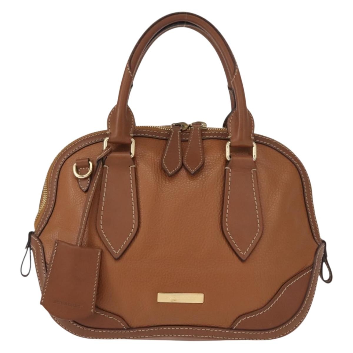 Burberry Orchard Bag Smooth Leather, BROWN, LEATHER, Handbag