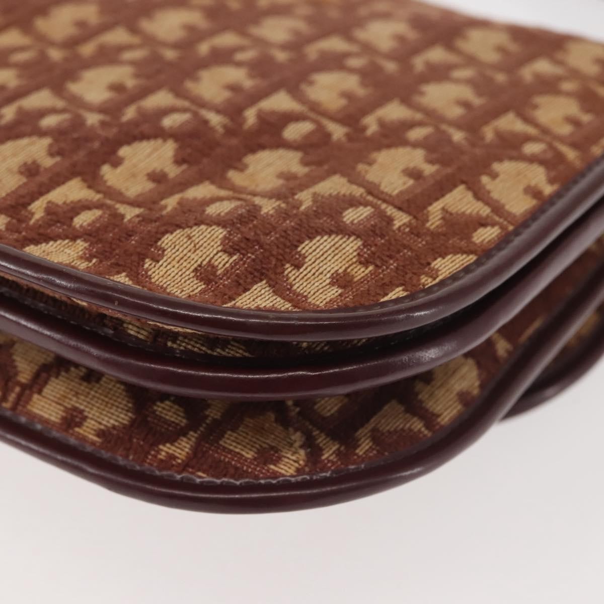 Christian Dior Vintage Trotter Flap Shoulder Bag Canvas, RED, CANVAS, Shoulder bag