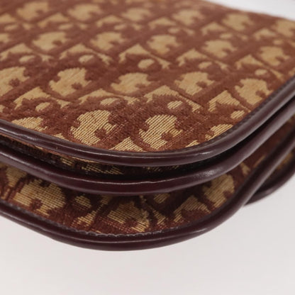 Christian Dior Vintage Trotter Flap Shoulder Bag Canvas, RED, CANVAS, Shoulder bag