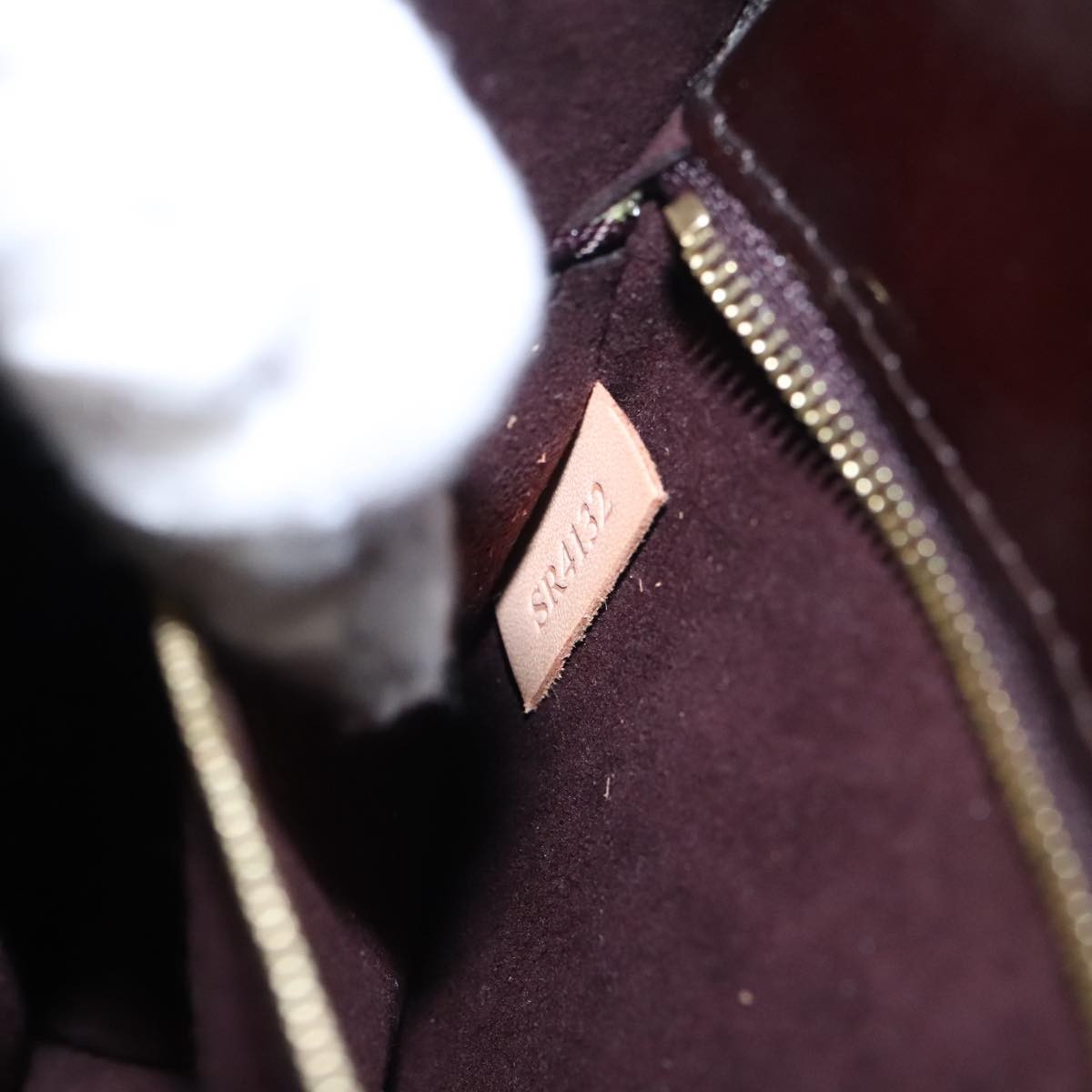 Louis Vuitton Monceau Handbag Vernis, BURGUNDY, PATENT_LEATHER, Handbag