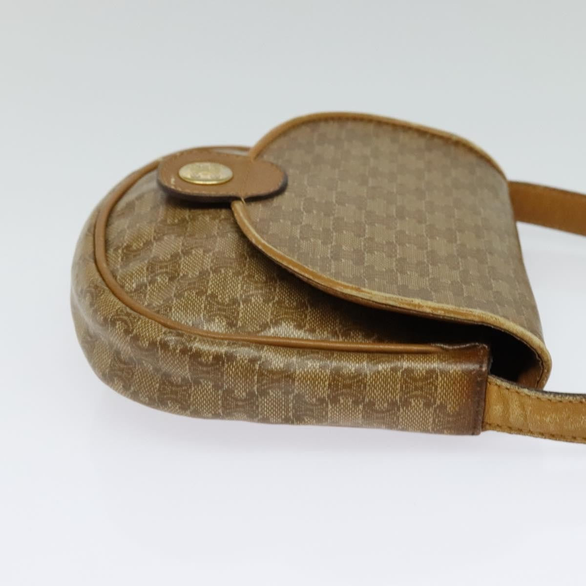 Celine Vintage Macadam Shoulder Bag Canvas, BEIGE, CANVAS, Shoulder bag