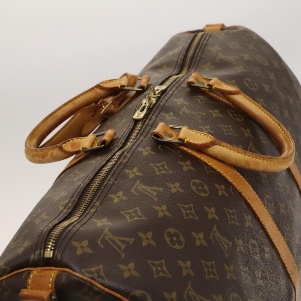 Louis Vuitton Keepall Bandouliere Bag Monogram Canvas, BROWN, CANVAS, Travel bag