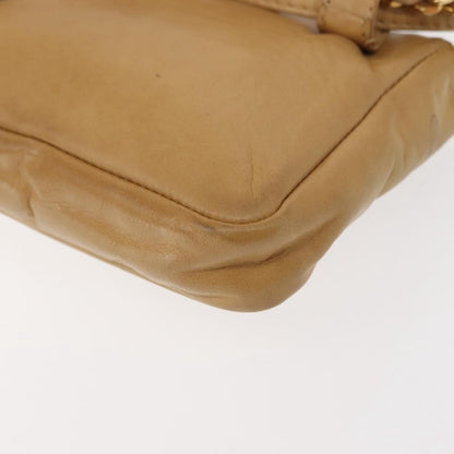 Chanel Vintage Flap Waist Bag Leather, BEIGE, LEATHER, Clutche & pouche