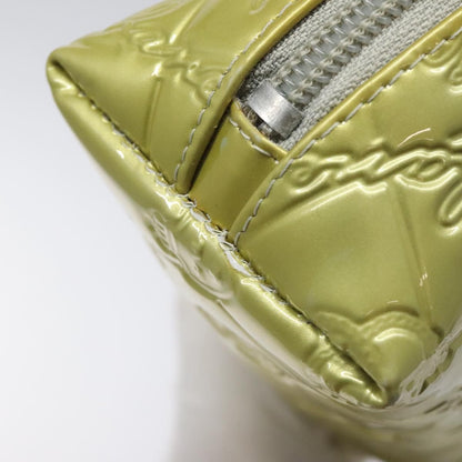 Chanel Vintage Clutch Pleated Leather, GOLD, PATENT_LEATHER, Clutche & pouche