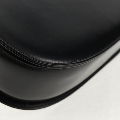 Gucci Vintage Convertible Bamboo Top Handle Bag Leather, BLACK, LEATHER, Handbag