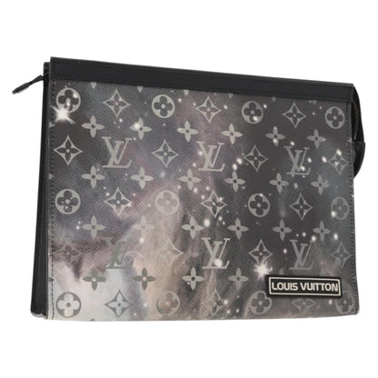 Louis Vuitton Pochette Voyage Monogram Eclipse Canvas, GRAY, CANVAS, Clutche & pouche
