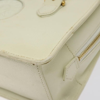 Versace Vintage Handbag Leather, WHITE, LEATHER, Handbag