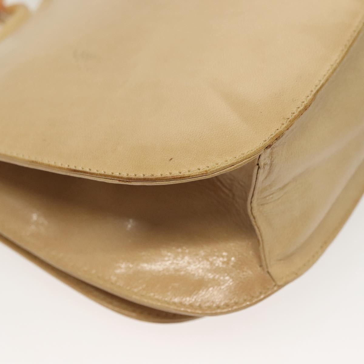 Prada Madras Shoulder Bag Leather, BEIGE, LEATHER, Shoulder bag